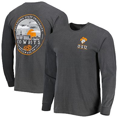 Men's Black Oklahoma State Cowboys Circle Campus Scene Long Sleeve T-Shirt