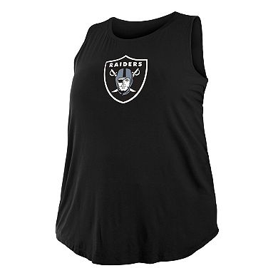 Women's New Era  Black Las Vegas Raiders Plus Size Tank Top