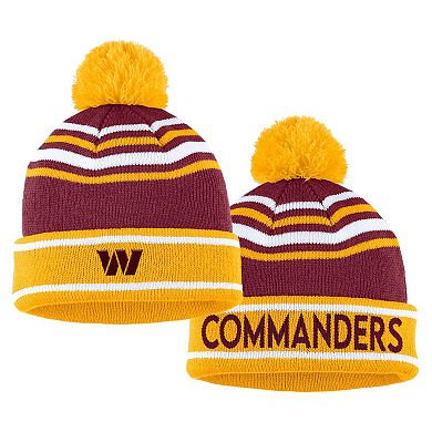 Women's WEAR by Erin Andrews Burgundy Washington Commanders Colorblock Cuffed Knit Hat with Pom and Scarf Set