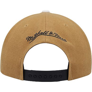 Men's Mitchell & Ness Black/Tan Chicago Bulls Day One Snapback Hat