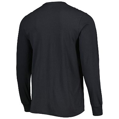 Men's '47 Black Las Vegas Raiders Brand Wide Out Franklin Long Sleeve T-Shirt