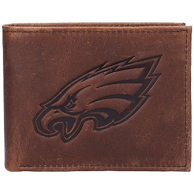 Brown Philadelphia Eagles Bifold Leather Wallet