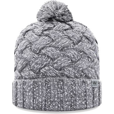 Women's Top of the World Heather Gray NDSU Bison Arctic Cuffed Knit Hat with Pom