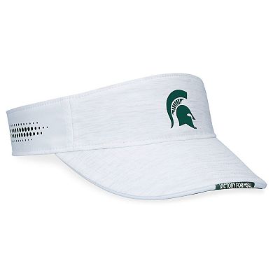 Men's Top of the World White Michigan State Spartans Flare Adjustable Visor