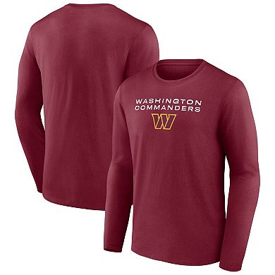 Men's Fanatics Branded Burgundy Washington Commanders Advance to Victory Long Sleeve T-Shirt