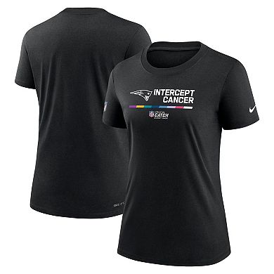 Women's Nike Black New England Patriots 2022 NFL Crucial Catch Performance T-Shirt
