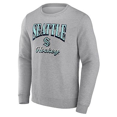 Men's Fanatics Branded Heather Gray Seattle Kraken Special Edition 2.0 Pullover Sweatshirt