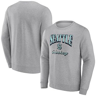 Men's Fanatics Branded Heather Gray Seattle Kraken Special Edition 2.0 Pullover Sweatshirt