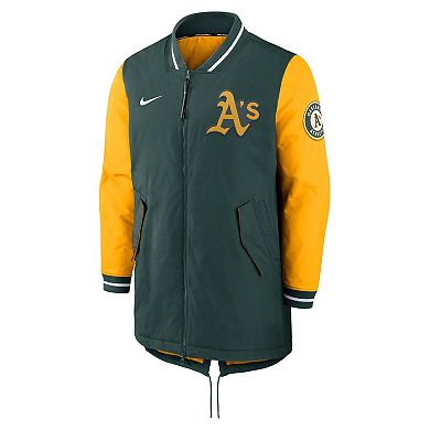 Men's Nike Green Oakland Athletics Authentic Collection Dugout Performance Full-Zip Jacket