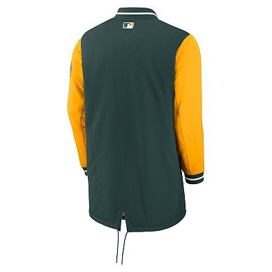 Men's Nike Green Oakland Athletics Authentic Collection Dugout Performance Full-Zip Jacket
