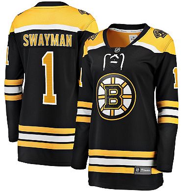 Women's Fanatics Branded Jeremy Swayman Black Boston Bruins 2017/18 Home Breakaway Jersey