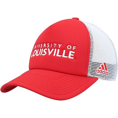 Men's adidas Red Louisville Cardinals Foam Trucker Snapback Hat