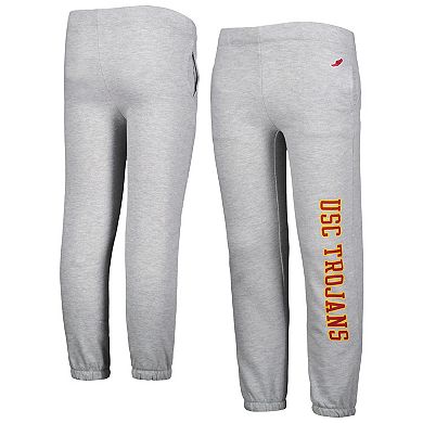 Youth League Collegiate Wear Heather Gray USC Trojans Essential Pants