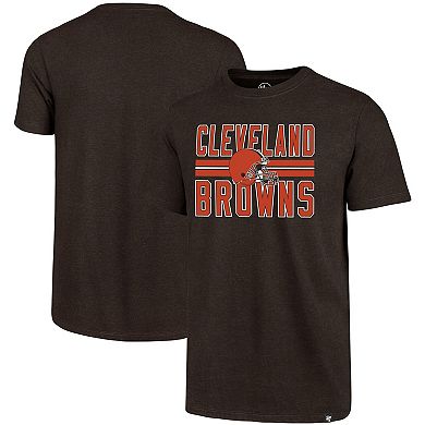 Men's '47 Brown Cleveland Browns Block Stripe Club T-Shirt