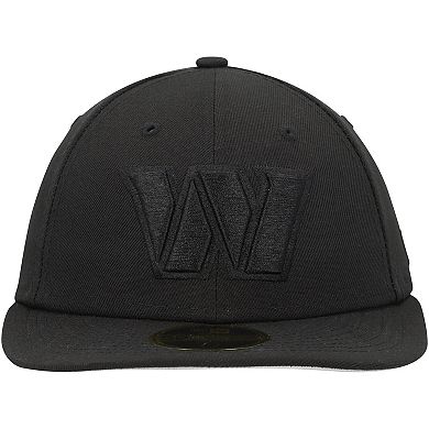 Men's New Era Washington Commanders Black on Black II Low Profile 59FIFTY Fitted Hat
