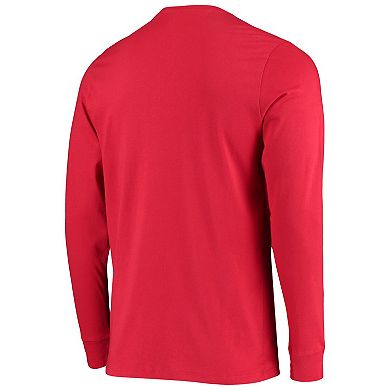 Men's '47 Red Tampa Bay Buccaneers Blockout Super Rival Long Sleeve T-Shirt