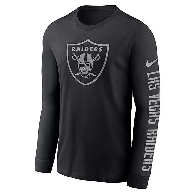 Men's Nike Black Las Vegas Raiders RFLCTV Name and Logo T-Shirt