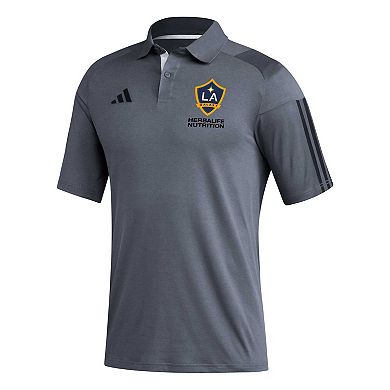 Men's adidas Gray LA Galaxy 2023 On-Field Training Polo