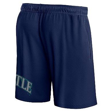 Men's Fanatics Branded  Navy Seattle Mariners Clincher Mesh Shorts