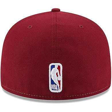 Men's New Era White/Wine Cleveland Cavaliers Back Half 9FIFTY Fitted Hat