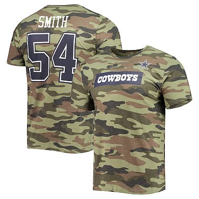 Men's Jaylon Smith Camo Dallas Cowboys Caudron Name & Number T-Shirt