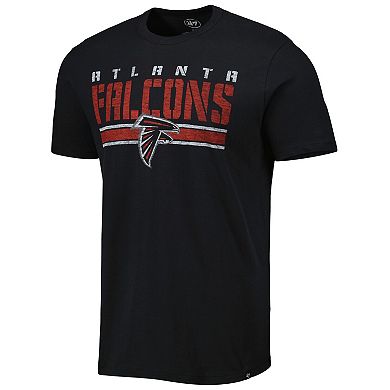Men's '47 Black Atlanta Falcons Team Stripe T-Shirt