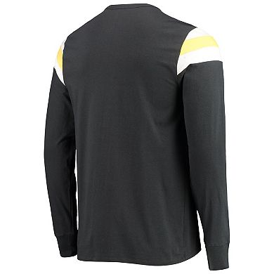 Men's '47 Black Pittsburgh Steelers Franklin Rooted Long Sleeve T-Shirt