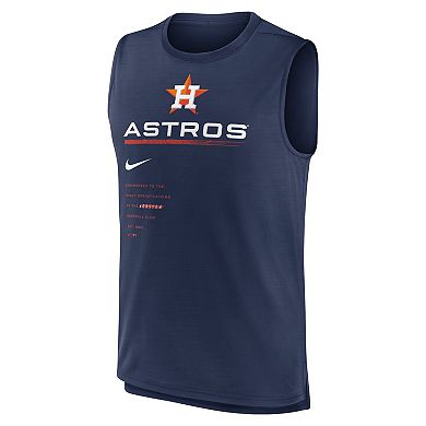 Men's Nike Navy Houston Astros Exceed Performance Tank Top