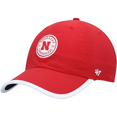 Men's '47  Scarlet Nebraska Huskers Microburst Clean Up Adjustable Hat
