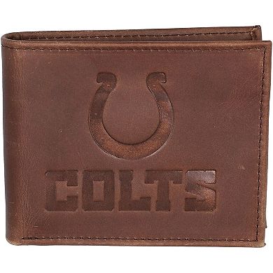 Brown Indianapolis Colts Bifold Leather Wallet