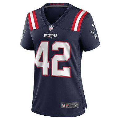 Women's Nike J.J. Taylor Navy New England Patriots Team Game Jersey