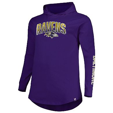 Men's Fanatics Branded Purple Baltimore Ravens Big & Tall Front Runner Pullover Hoodie
