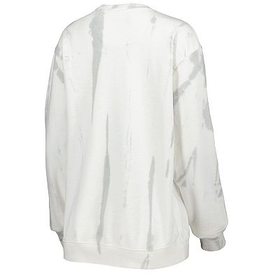 Men's League Collegiate Wear White/Silver Notre Dame Fighting Irish Classic Arch Dye Terry Pullover Sweatshirt