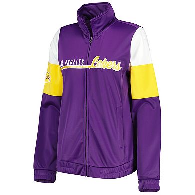 Women's G-III 4Her by Carl Banks Purple Los Angeles Lakers Change Up Full-Zip Track Jacket