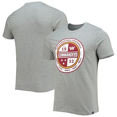 Men's '47 Gray Washington Commanders Imprint Super Rival T-Shirt