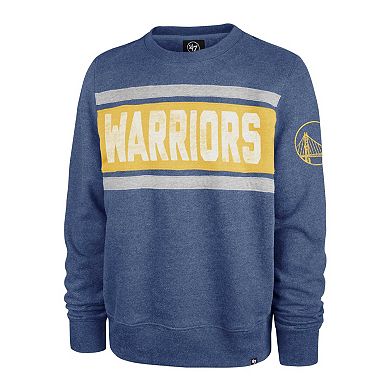 Men's '47 Heather Royal Golden State Warriors Tribeca Emerson Pullover Sweatshirt