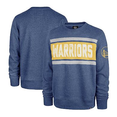 Men's '47 Heather Royal Golden State Warriors Tribeca Emerson Pullover Sweatshirt