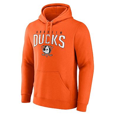 Men's Fanatics Branded Orange Anaheim Ducks Special Edition 2.0 Wordmark Pullover Hoodie