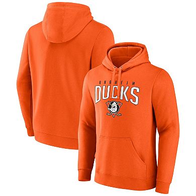 Men's Fanatics Branded Orange Anaheim Ducks Special Edition 2.0 Wordmark Pullover Hoodie