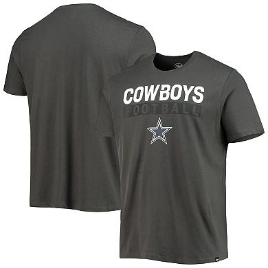 Men's '47 Charcoal Dallas Cowboys Dark Ops Super Rival T-Shirt