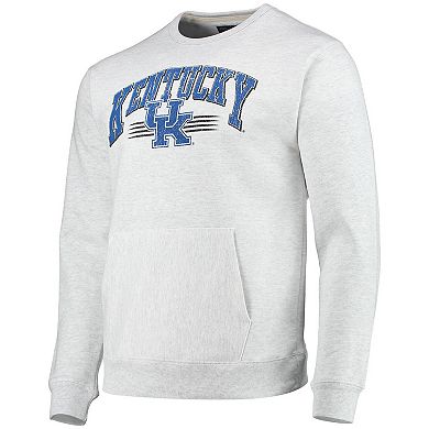 Men's League Collegiate Wear Heathered Gray Kentucky Wildcats Upperclassman Pocket Pullover Sweatshirt