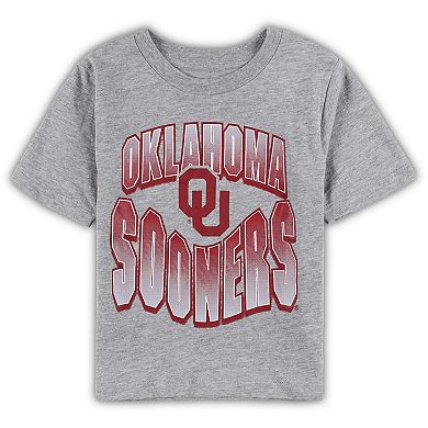 Preschool Crimson/Heather Gray Oklahoma Sooners Game Day T-Shirt Combo Pack