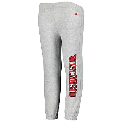 Youth League Collegiate Wear Heather Gray Wisconsin Badgers Essential Pants