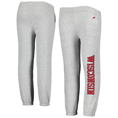 Youth League Collegiate Wear Heather Gray Wisconsin Badgers Essential Pants