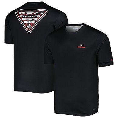 Men's Columbia Black Georgia Bulldogs Terminal Tackle Omni-Shade T-Shirt