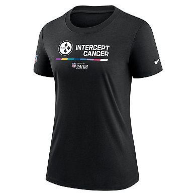 Women's Nike Black Pittsburgh Steelers 2022 NFL Crucial Catch Performance T-Shirt