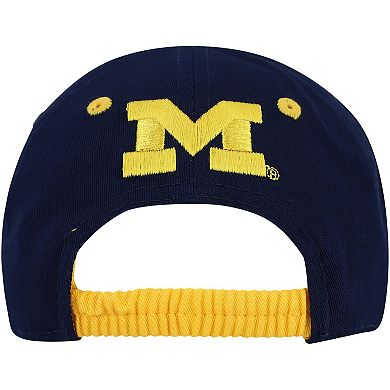 Infant Navy/Maize Michigan Wolverines Old School Slouch Flex Hat