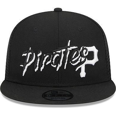 Men's New Era Black Pittsburgh Pirates Street Trucker 9FIFTY Snapback Hat