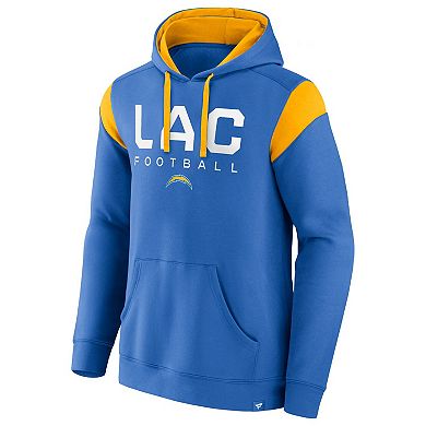 Men's Fanatics Branded Powder Blue Los Angeles Chargers Call The Shot Pullover Hoodie