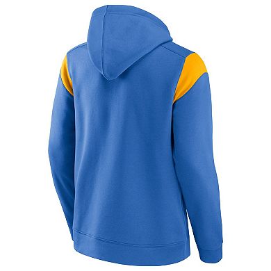 Men's Fanatics Branded Powder Blue Los Angeles Chargers Call The Shot Pullover Hoodie